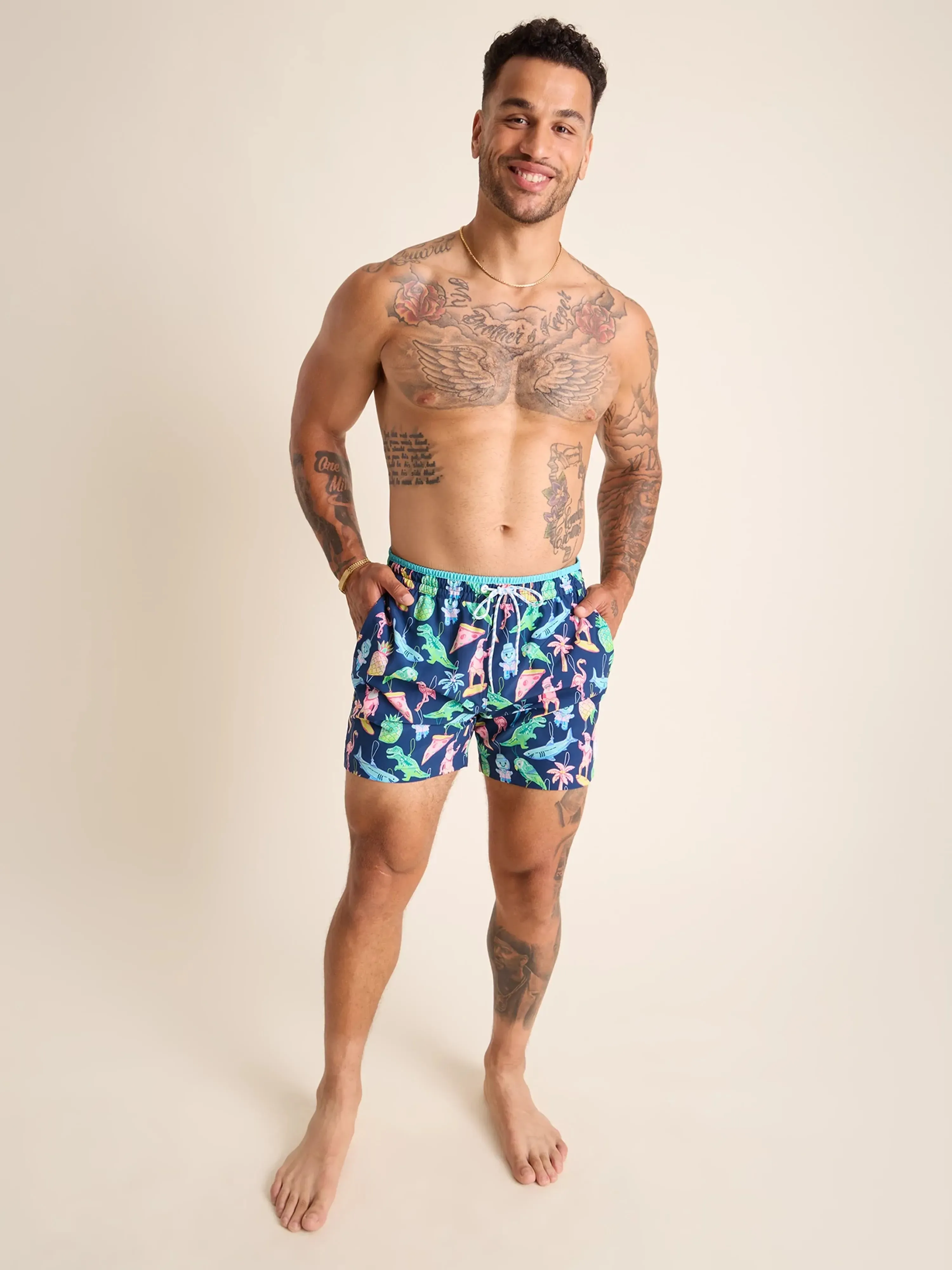 Chubbies 5.5-Inch The Holidoozies Swim Trunks - Navy