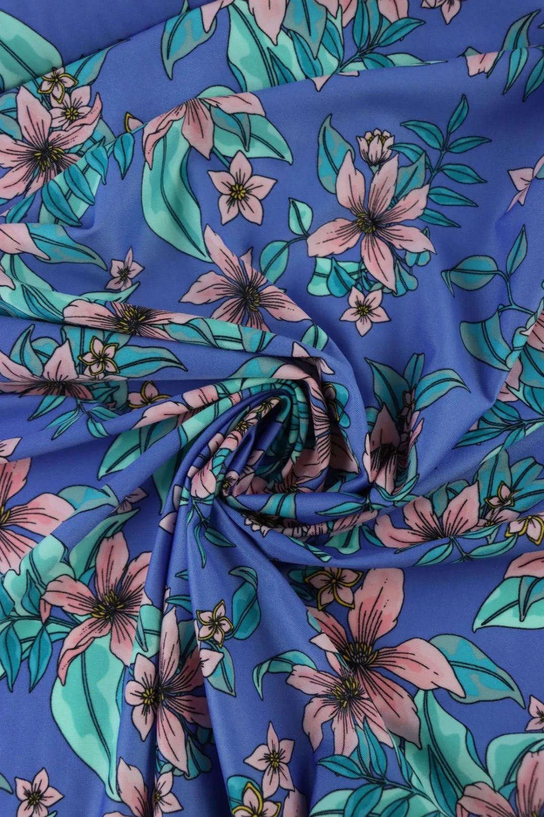 Whisked Away on Periwinkle Nylon Spandex Tricot